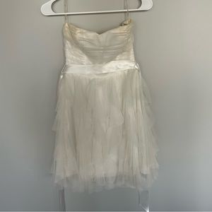 Short cream homecoming dress